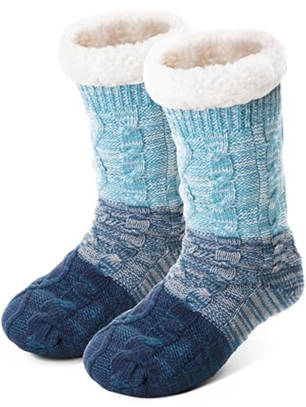 Fuzzy Microfiber Non Slip Slipper Socks Warm Cabin Grips